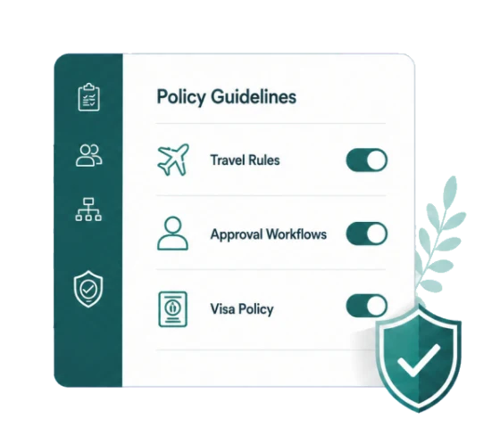 Setting up a corporate account with policy guidelines
