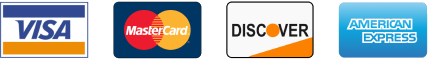 Accepted payment methods: Visa, Mastercard, Discover, American Express